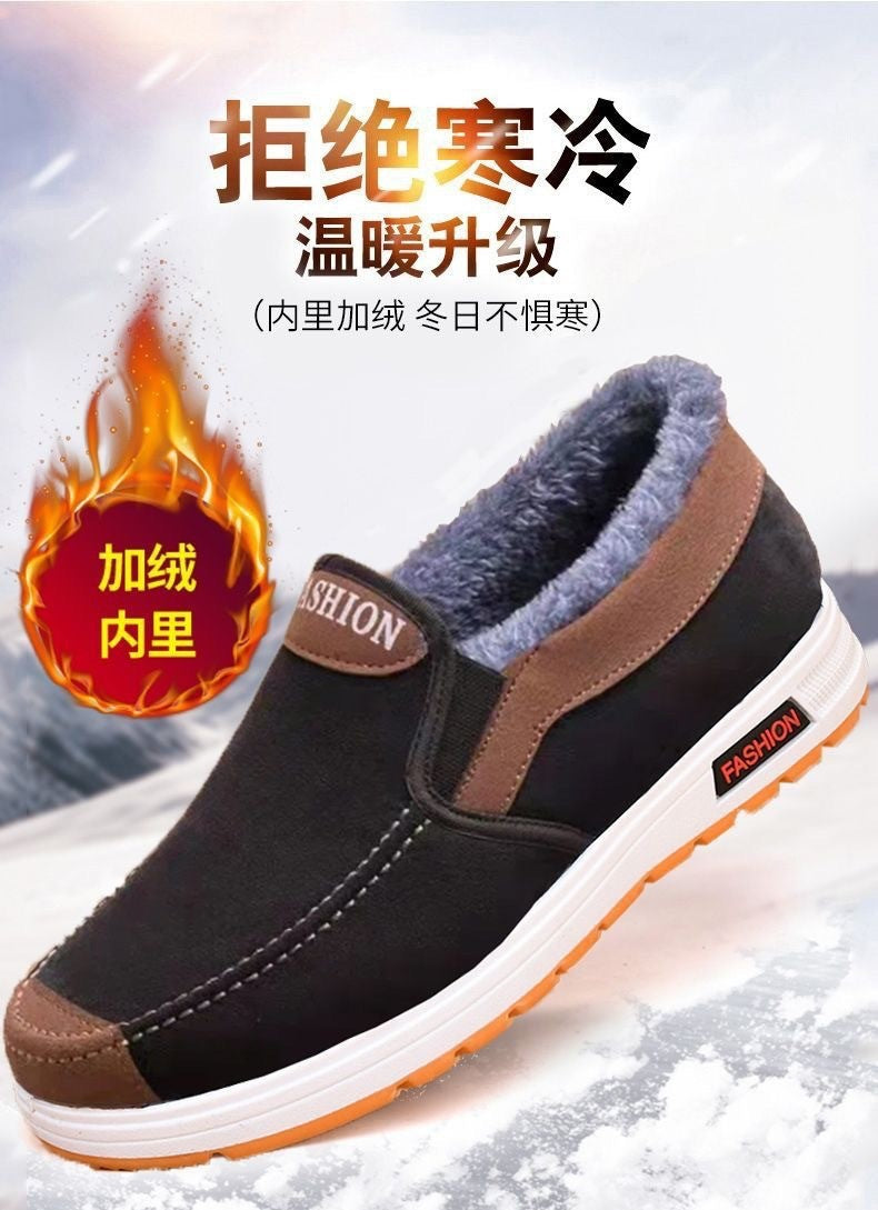 Casual Sneakers 2025 Autumn New Arrival Men's Winter Warm Cotton Shoes Fashion Plush Comfortable Slip on Men Sports Casual Shoes