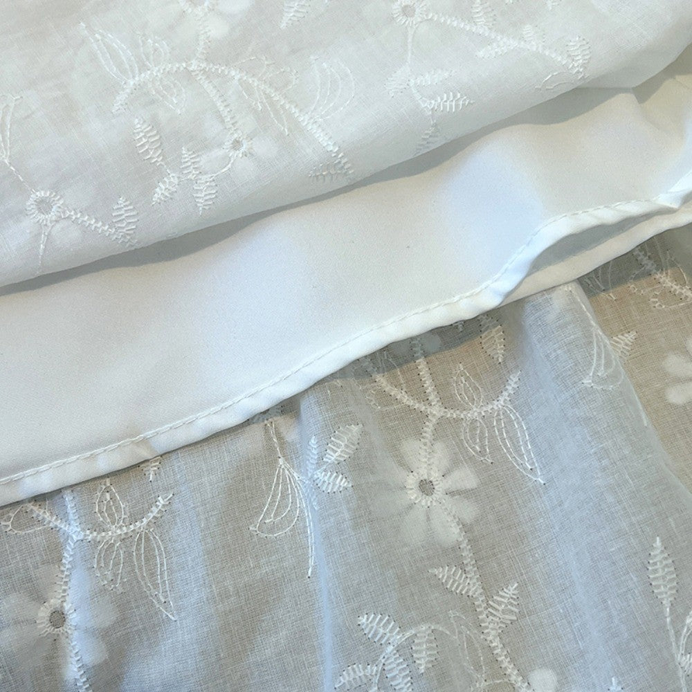 Casual sweet High Waist Chic floral lace Ruched loose Skirts Korean Fashion Office Lady Basics  Plus Size Clothing