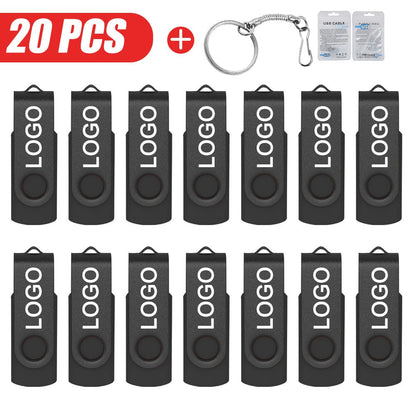 20 unidades/lote Pen Drive USB 2.0 com Logotipo Personalizado 4GB 8GB 16GB 32GB Pendrive 64GB Unidade de Memória Real Capacidade U Disk Cle Usb