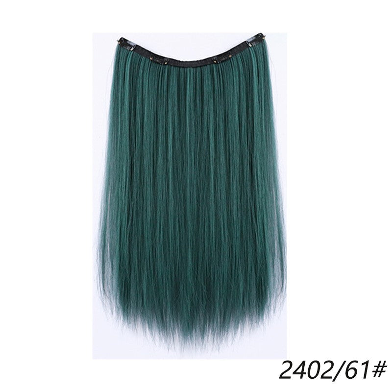 Extensões de cabelo coloridas de uma peça, sem rastros, de orelha a orelha