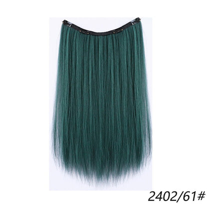 Extensões de cabelo coloridas de uma peça, sem rastros, de orelha a orelha