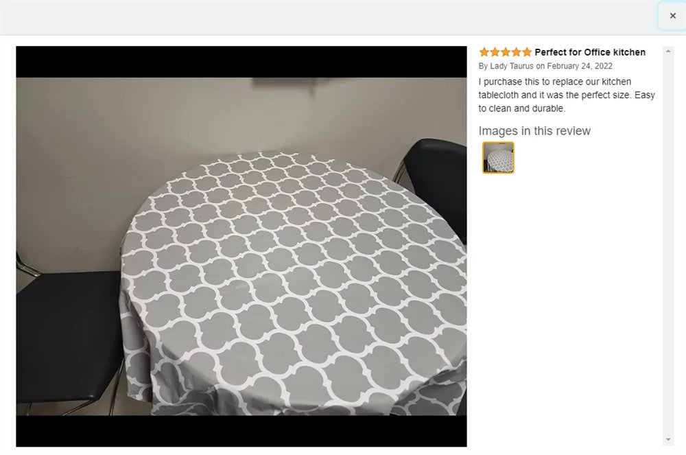 Olanly Waterproof Tablecloth Heat-Resistant 60inch Round PVC Table Cloth Wedding Kitchen Dining Desk Moroccan Table Coat Cover