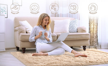 Silk Wool Carpet Living Room Plush Rug Bed Room Floor Fluffy Mats Non-slip Home Decor Soft Velvet Carpet Kids Room Blankets