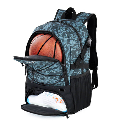 Wolt | Basketball Backpack Large Sports Bag with Separate Ball holder & Shoes compartment, Best for Basketball, Soccer, Voll