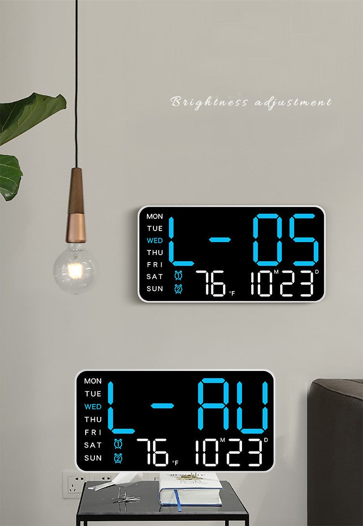New Digital LED Alarm Clock Desktop Clock Time and Temperature Display Multifunctional Clock Modern Decorative LED