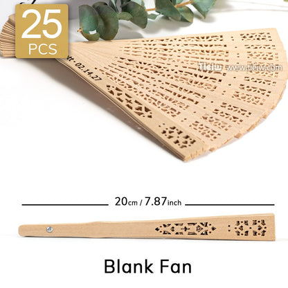 Custom Wedding Fans-Hand Fan For Bridal Shower Beach And Summer Wedding Favors-Personalized Rustic And Elegant Wooden Fan
