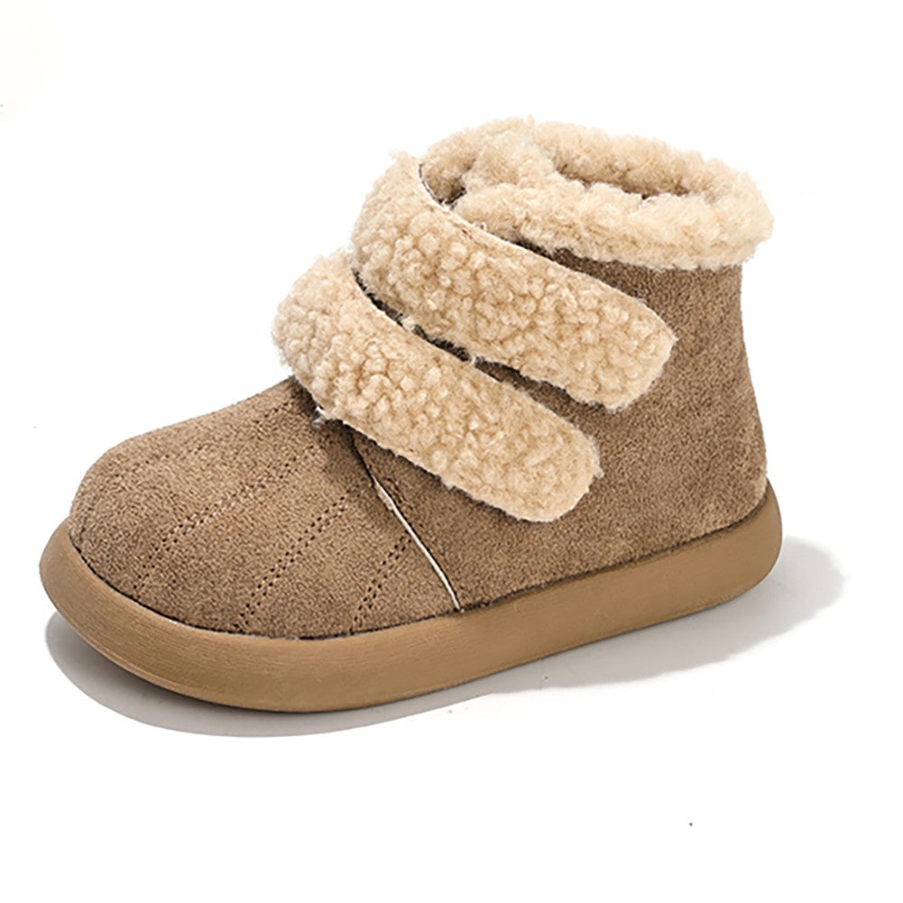 Thick Warm Plush Boots For Children 2025 New Designers Teenager Kid's Padded Boots Outdoor Hiking Boy's Girl's Snow Boots