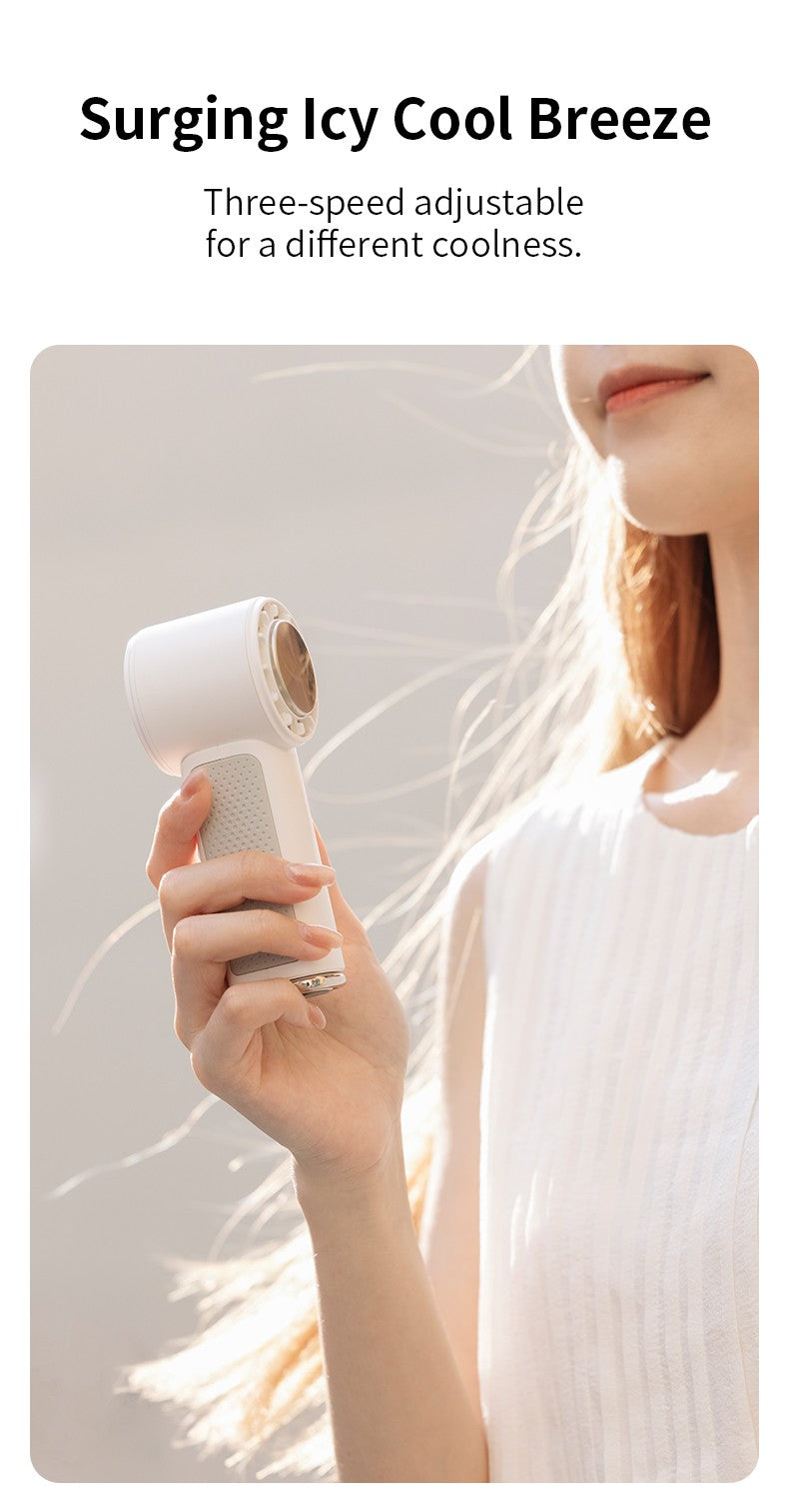 Mini Ar Condicionado Portátil Climatizador Evaporativo Recarregável USB 2000mAh Ventilador de Mão para Acampamento ao Ar Livre Mini Aparelho de Ar Condicionado