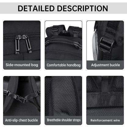 Business Backpack for Men, Simple, Large Capacity, Multifunctional, 17.3inch Laptop Backpack, Student Fashion, Business Trip Travel Bag, Sports