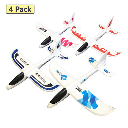 Avião de espuma grande de 36cm x 48cm, planador de avião de arremesso manual, aviões de bolha EPP inerciais, brinquedos de lançamento ao ar livre para crianças e meninos de presente