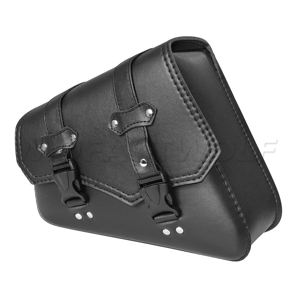 Universal Accessories Triangle Synthetic Leather Motorcycle Side Saddle Bag for Cafe Racer ATV For Harley Sportster XL 883/1200