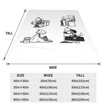 Wimpy Kid 4 States Of Greg Heffley Blankets Soft Warm Flannel Throw Blanket Plush for Bed Living room Picnic Travel Home Couch