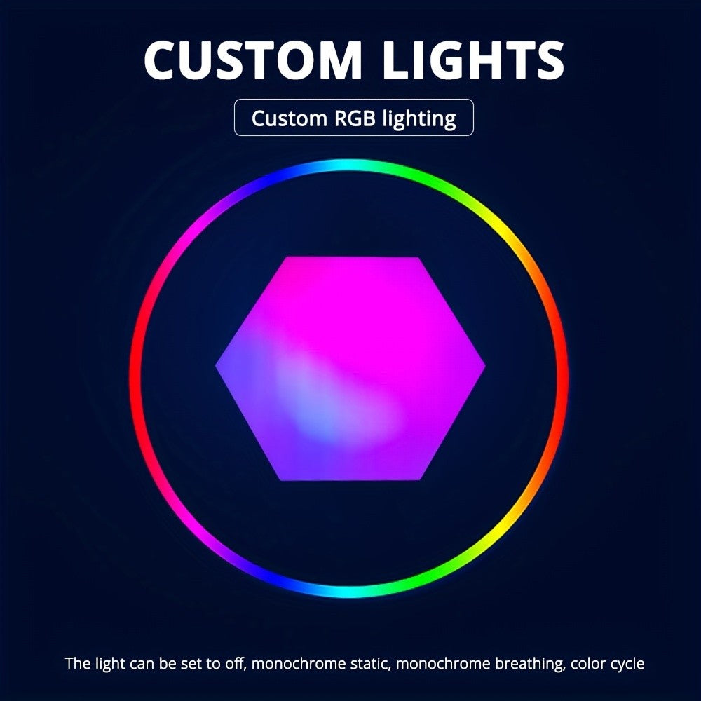RGB Intelligent Hexagonal Wall Lamp Color-changing Ambient Night Light DYI Shape Music Rhythm APP Control For Game Room Bedroom