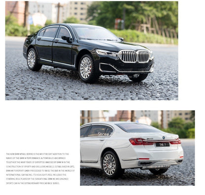 1:24 O 7 760Li Modelo I5 M60 Carro de Liga Fundida Brinquedos 6 Portas Abertas Luz Sonora Puxar para Trás Veículos Miniatura Presentes de Aniversário para Menino