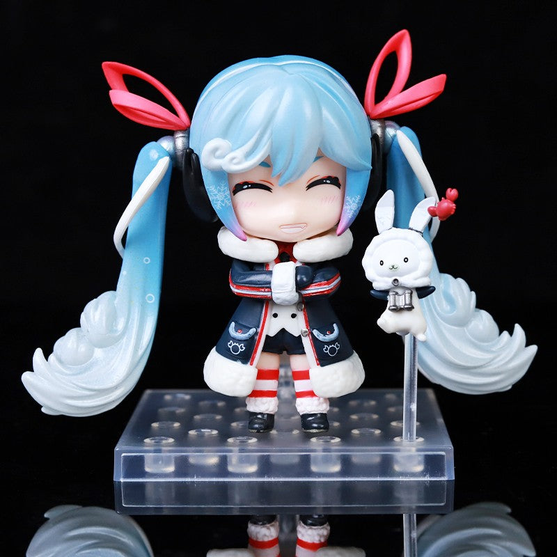 10cm/3.94in #1939 Hatsune Miku Figura de Anime 15º Aniversário Strawberry Miku Boneco de Ação #1940 Miku Coleção Modelo Boneca Brinquedos