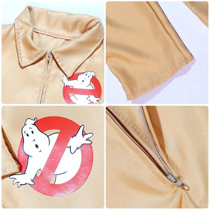 Kids Ghostbusters Movie Cosplay Costumes with Backpack Christmas Gift Carnival Theme Party Clothes Fans Collection