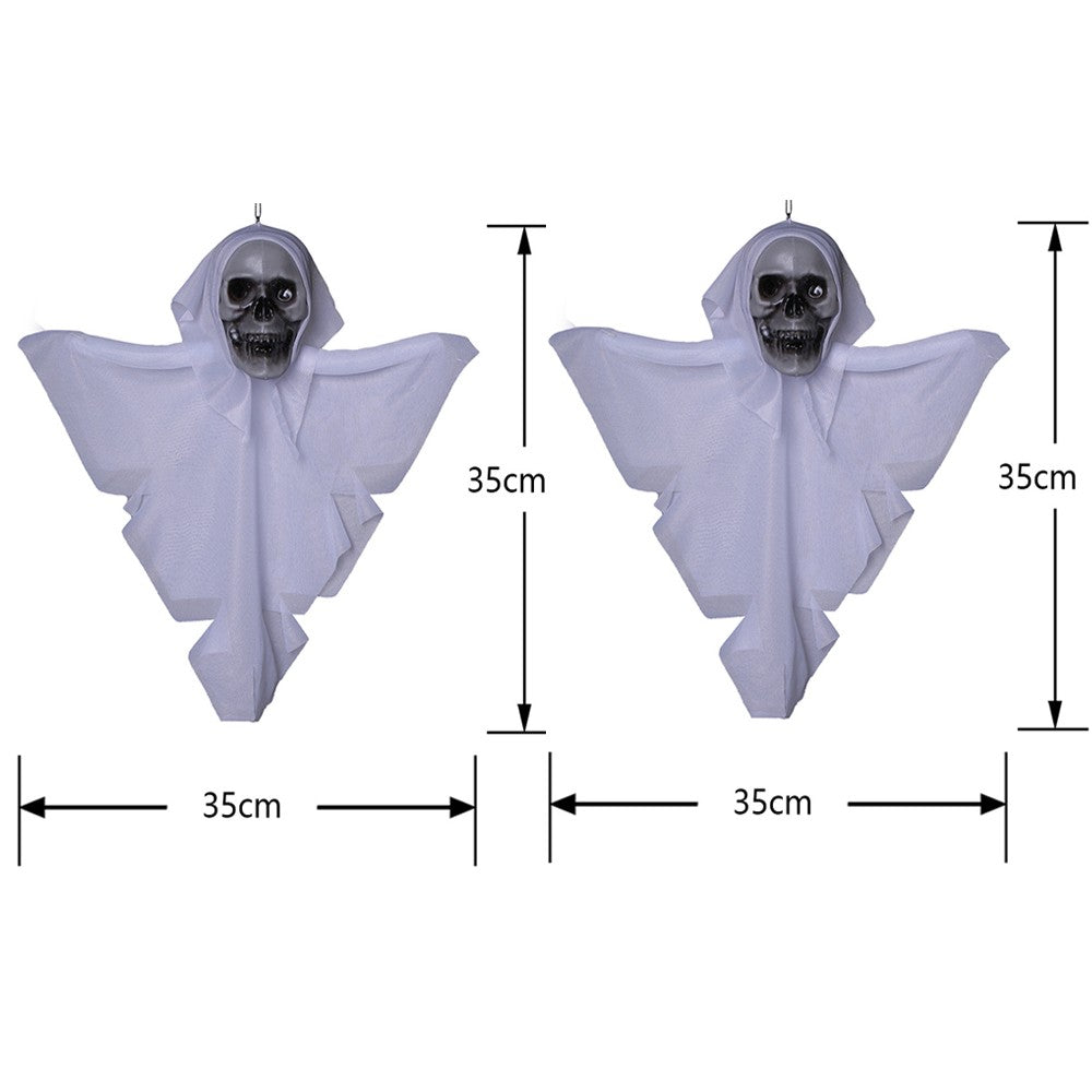 1/2Pcs Halloween Horror Skeleton Ghost Decoration Party Hanging Skull Skeleton Ornament Props Haunted Halloween Outdoor Decor