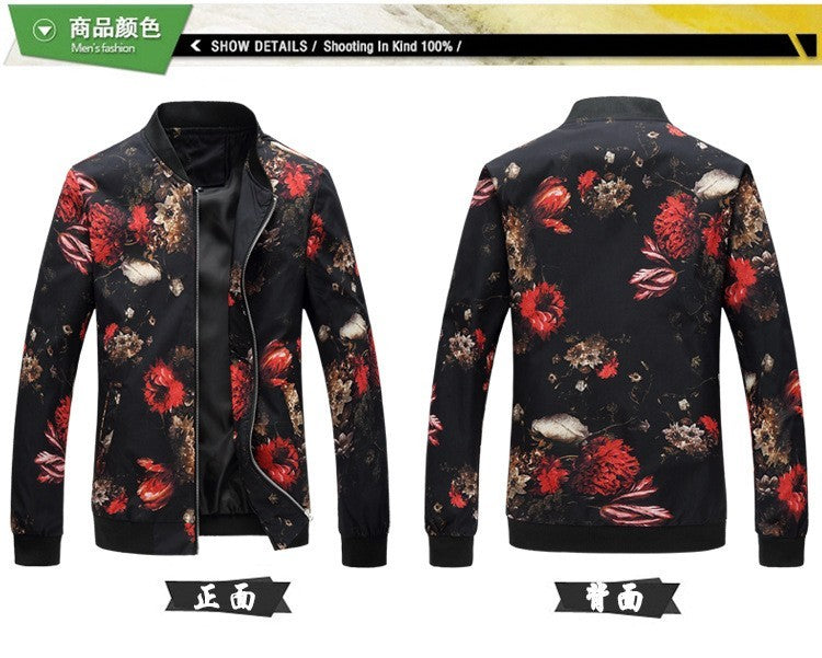 Spring, Autumn and Seasonal Boys' Floral Jacket, Large Size Urban Casual Coat Multi-color Available