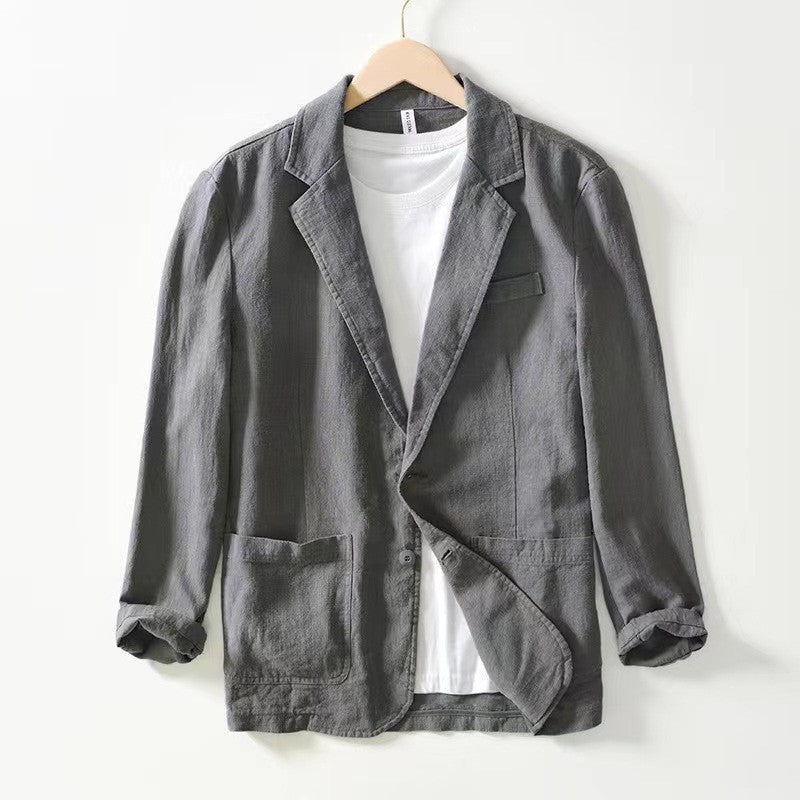 Men Blazers Turn Down Collar Suits Casual Blazer Single Breasted Jackets Long Sleeve Outerwear Cardigan Pockets Solid Button