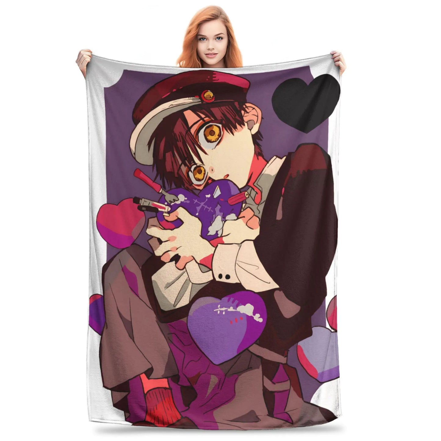 Hanako Kun Japanese Cute Throw Blanket Soft Warm Plush Bedding Home Decor Camping Flannel Bedspread Cover