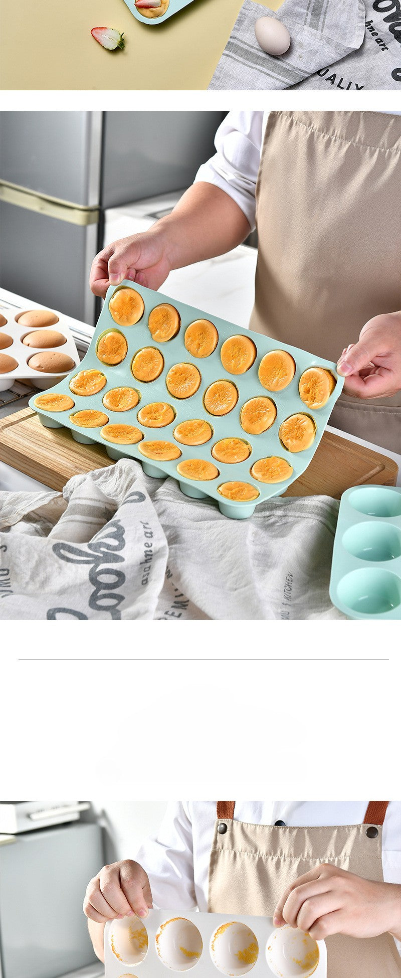 12/24 Holes Silicone Baking Mold for Baking 3D Bakeware Chocolate Round Sphere Mold Cupcake Pan Cake DIY Muffin Kitchen Tools