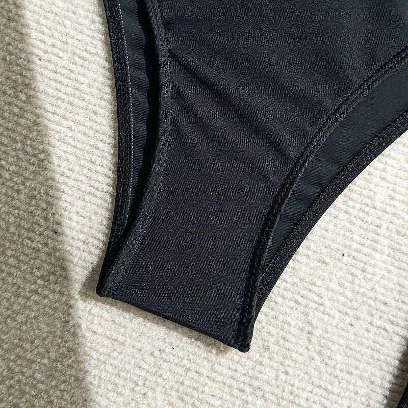 Womens 3 Piece Bikini Sets Sexy Bandeau Swimsuits for Women Lace Up Mid Rise Ruched Strapless Bathing Suits