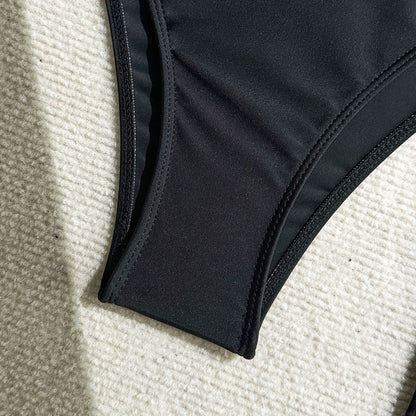 Womens 3 Piece Bikini Sets Sexy Bandeau Swimsuits for Women Lace Up Mid Rise Ruched Strapless Bathing Suits