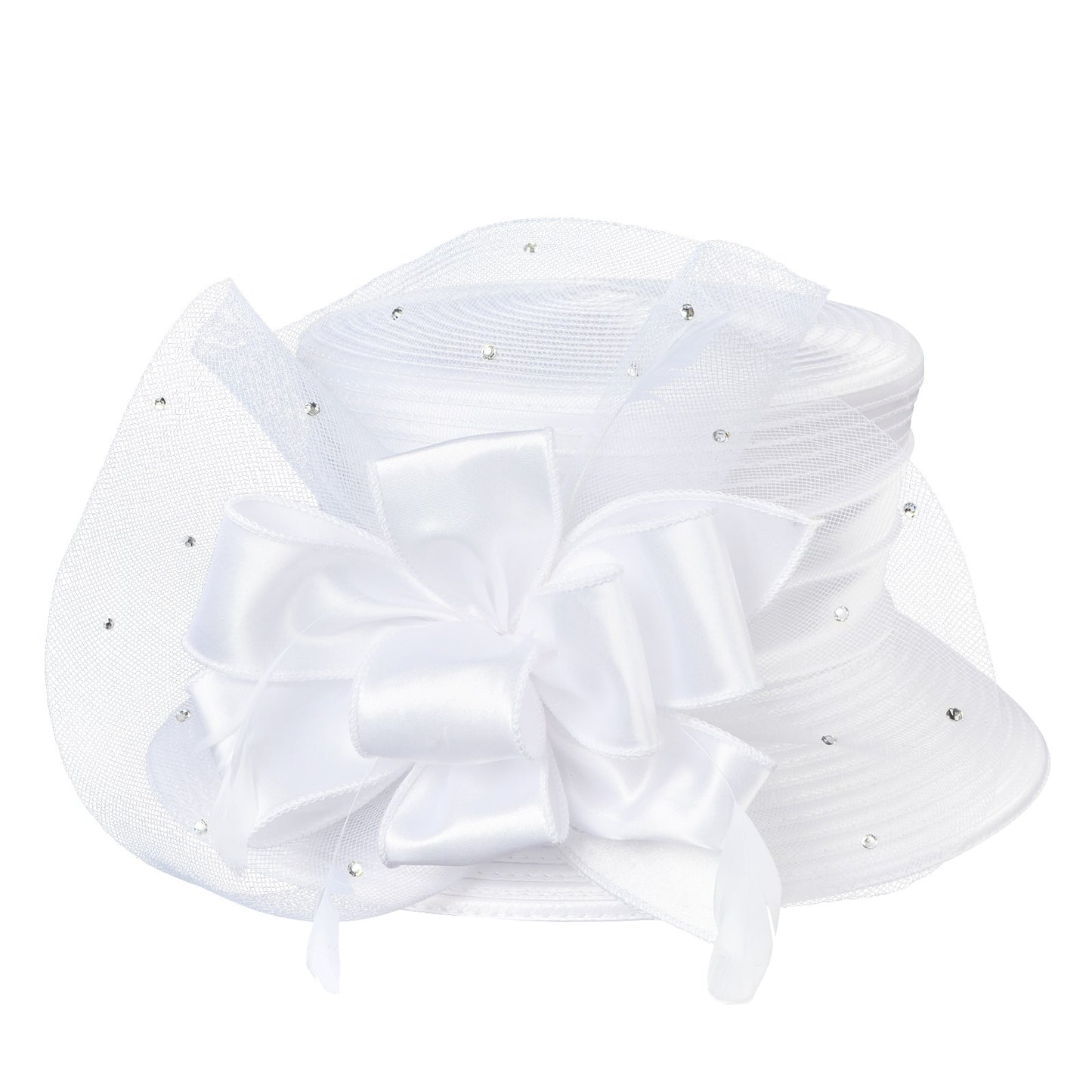 Chapéus de igreja elegantes e sofisticados para mulher, com diamantes, 2025, chapéus de casamento, fascinators para mulher