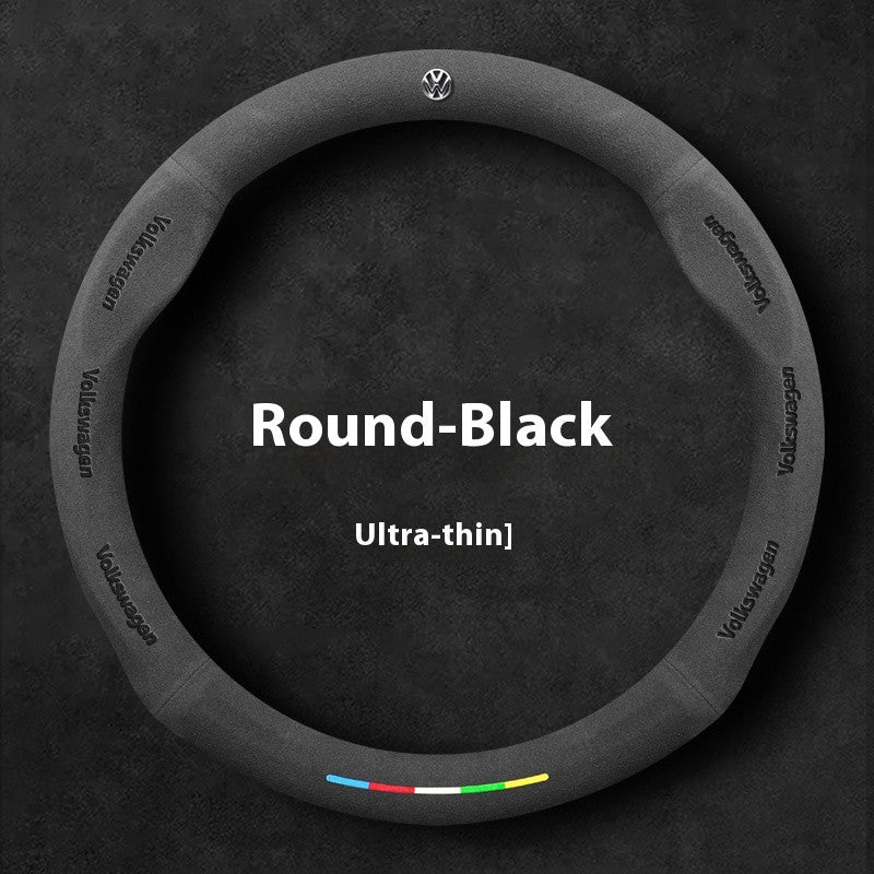 Car Suede Anti-Slip Steering Wheel Cover For Volkswagen Passat Golf 5 GTI Beetle Tiguan Touareg Polo T-ROC T-Cross Magotan Jeeta