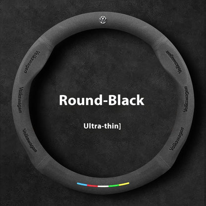 Car Suede Anti-Slip Steering Wheel Cover For Volkswagen Passat Golf 5 GTI Beetle Tiguan Touareg Polo T-ROC T-Cross Magotan Jeeta