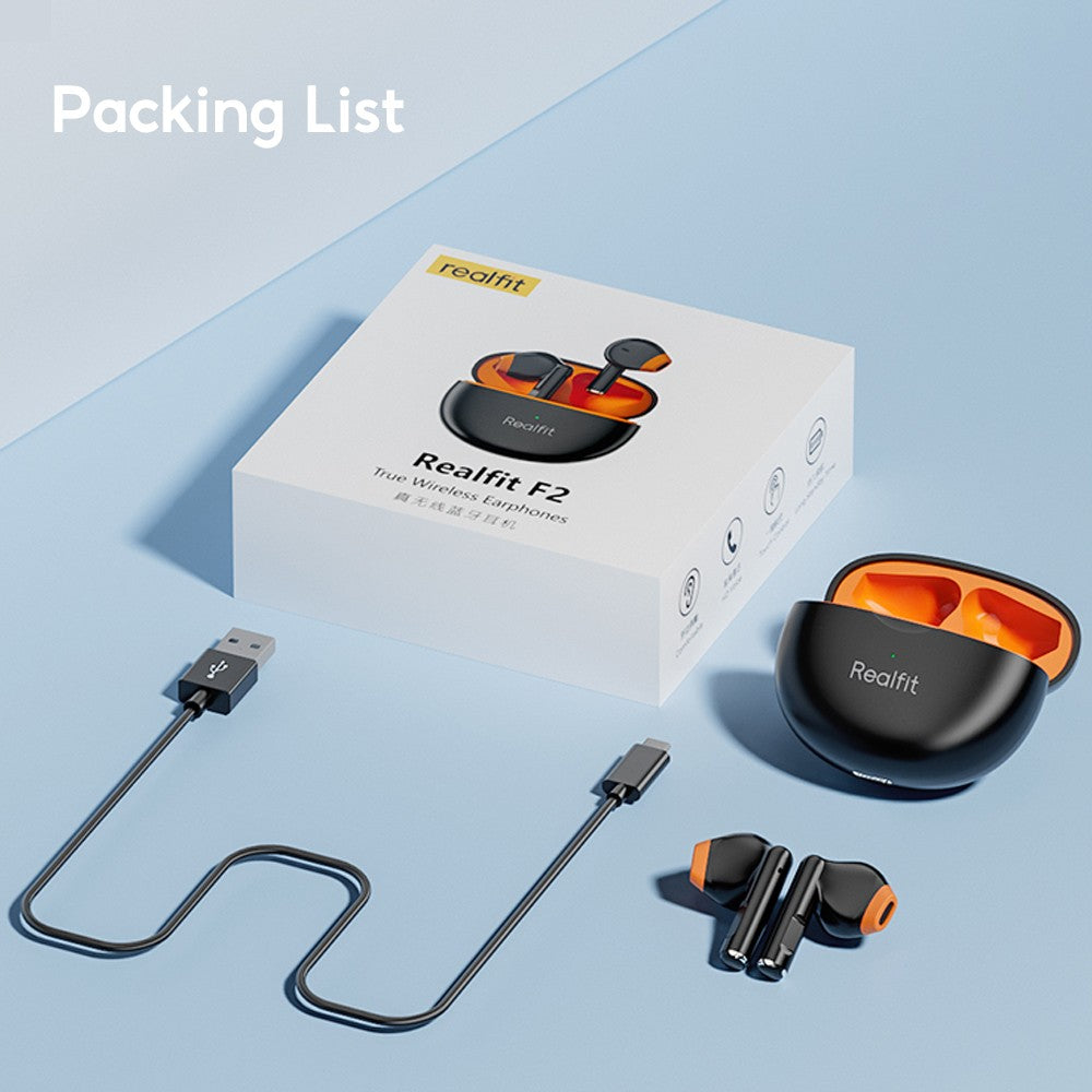 Fone de ouvido Bluetooth Realfit F2 Excelente Qualidade HIFI Fones de ouvido TWS sem fio Atacado para realme xiaomi