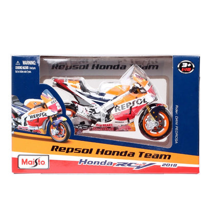 Crianças 1/18 Maisto Honda RC213V Repsol #26 Dani Pedrosa 2018 GP Modelo de Moto de Corrida Brinquedo Miniaturas Colecionáveis
