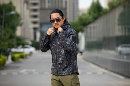 Sharkskin Soft-shell Hard Shell Camouflage Jacket Fleece Thick Tactical Suit Hooded Coat Manufacturers Handsome Outdoor Jacket