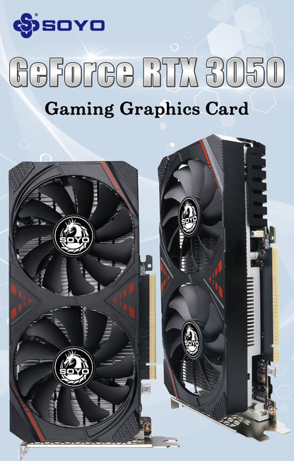 SOYO Graphics Cards RTX 3050 6G GDDR6 GPU NVIDIA PC Computer components PCI Express X16 4.0 Gaming Video Card RTX3050 New