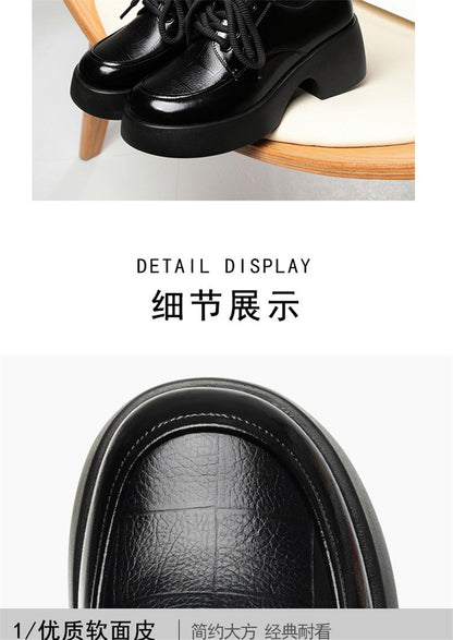 Soft Leather Uniform Shoes Female British Girl Japanese Wild Black Retro Mary Jane Shoes Lolita Platform Shoes Low Anti-slip