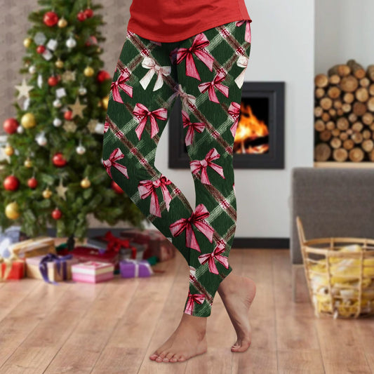 3d Cartoon Pattern Christmas Women's Leggings High Waist Slim Stretch High Waist Tights New Year Home Party Pant Bottom Legging