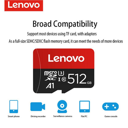 Cartão SD Lenovo Original 1TB Micro TF Mini SD 256GB 512GB 128GB 64GB Cartão de Memória TF Flash para Celular/Computador/Câmera Dropshipping