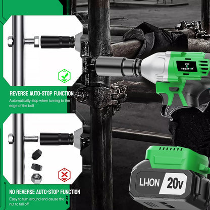 Chave Elétrica 3 EM 1 com Alto Torque 430Nm Chave Elétrica Sem Escovas para Ferramentas de Manutenção Automotiva Chave Sem Fio 20V Elétrica