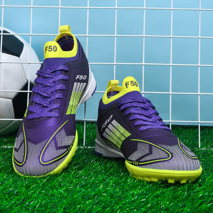 Men Professional Soccer Shoes Society Cleats Outdoor Football Shoes Society Cleats Grass Training Football Field Boots Sneaker