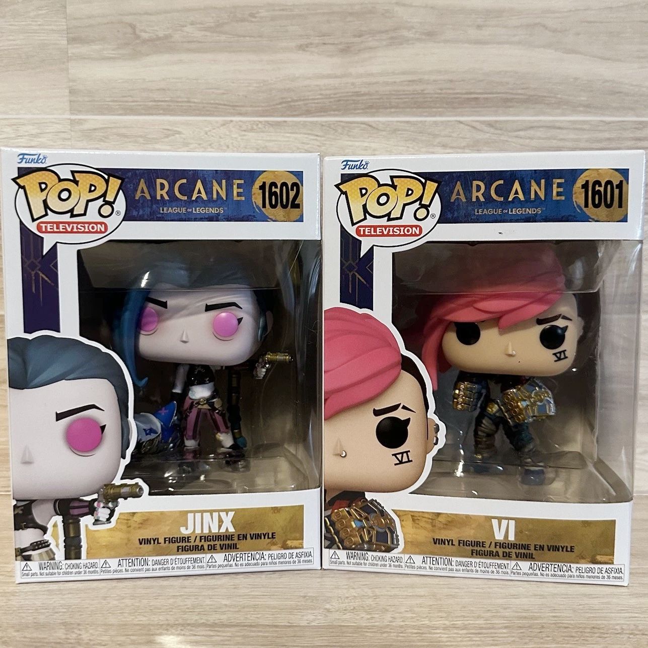 FUNKO POP Jinx Vi Caitlyn Mel Viktor Anime Figure Arcane? League of Legends Edição Limitada Boneco de Vinil Coleção Decoração Brinquedo