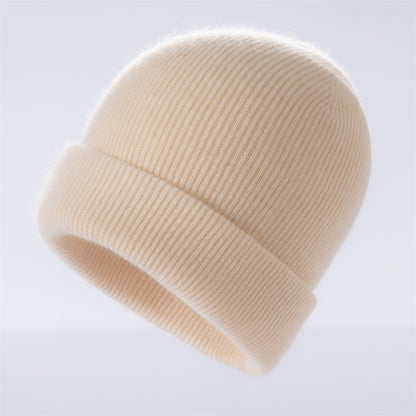 Autumn Winter New 100% Cashmere Hat Women's One-Line Hat Knitted Hat Wool Hat Ear Protection High-Quality Couple Hat