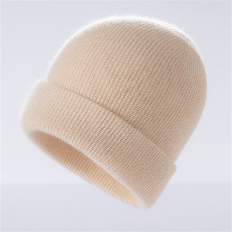 Autumn Winter New 100% Cashmere Hat Women's One-Line Hat Knitted Hat Wool Hat Ear Protection High-Quality Couple Hat