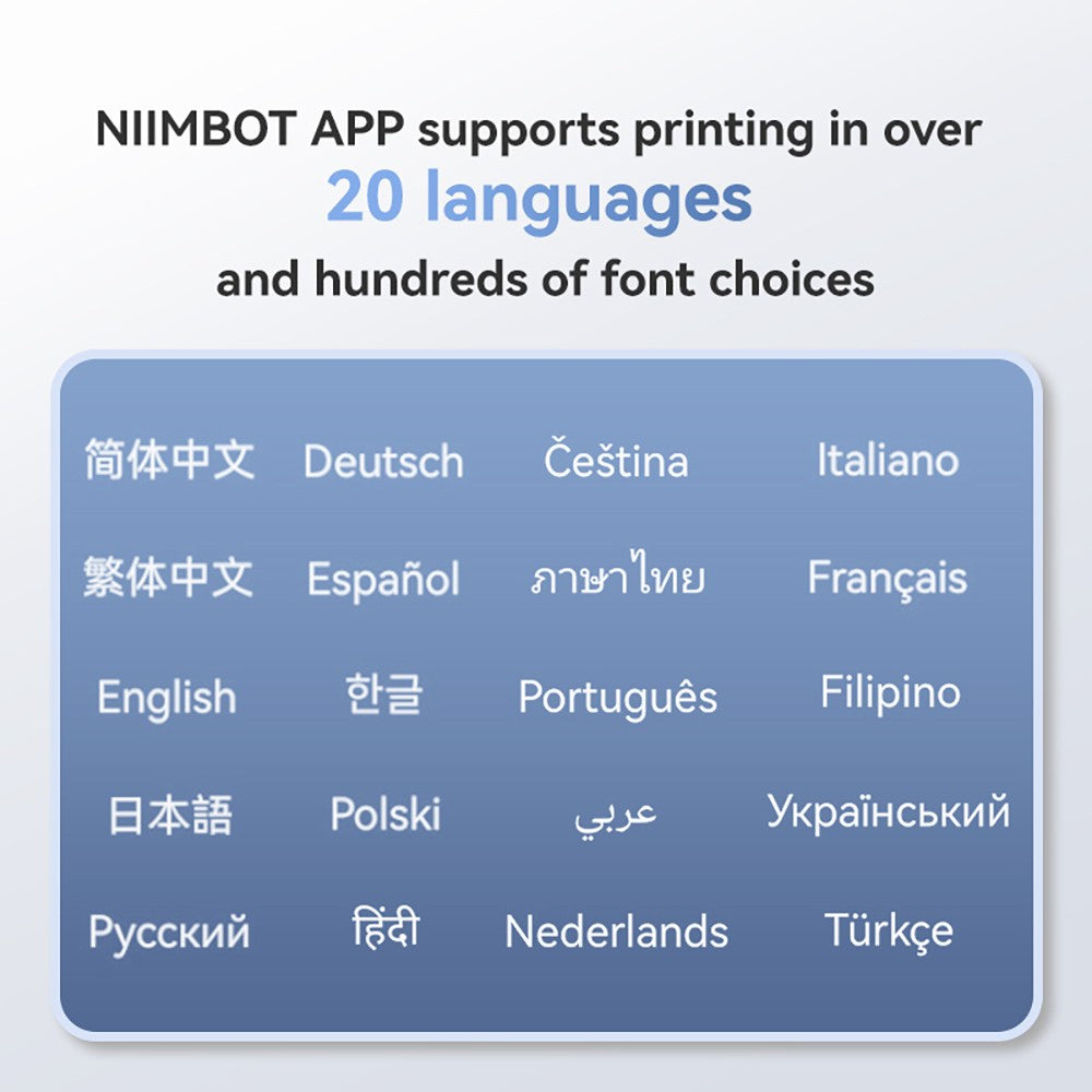 NIIMBOT B1 Portable Thermal Printer With Tapes 2 Inch Adhesive Label Printer Mini Bluetooth Sticker Maker Support Smartphones PC