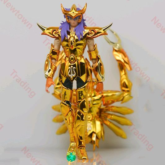 SG JModel Mini Saint Cloth Myth DDP EX Gold Saint Milo Scorpio With Object 100mm Metal Armor Action Figure Toy D.D.P Size
