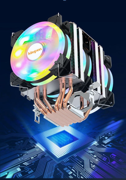 6 Heat Pipes ARGB CPU Air Cooler 4 Pin PWM Quiet CPU Cooling Fan for Intel LGA 1700 2011 1200 1156 X79 X99 AM3 AM4 PC Radiator