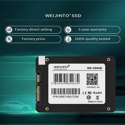 WEIJINTO SSD SATAIII 128 GB 256 GB 512 GB 480 GB 360 GB 2,5 polegadas 500 GB 720 GB 960 GB 1 TB Unidade de estado sólido interna para desktop e laptop