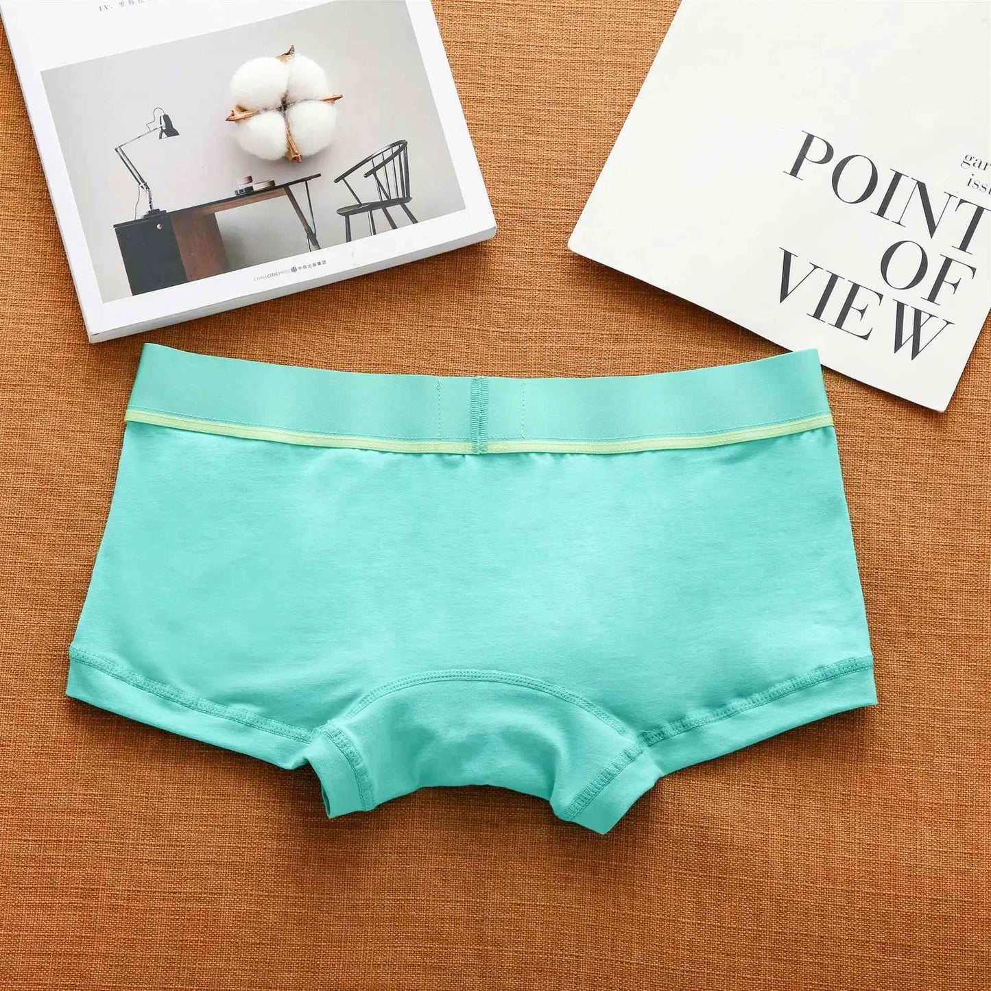 Men's cotton underwear low waist letter tide comfortable sweat-absorbent boxer shorts