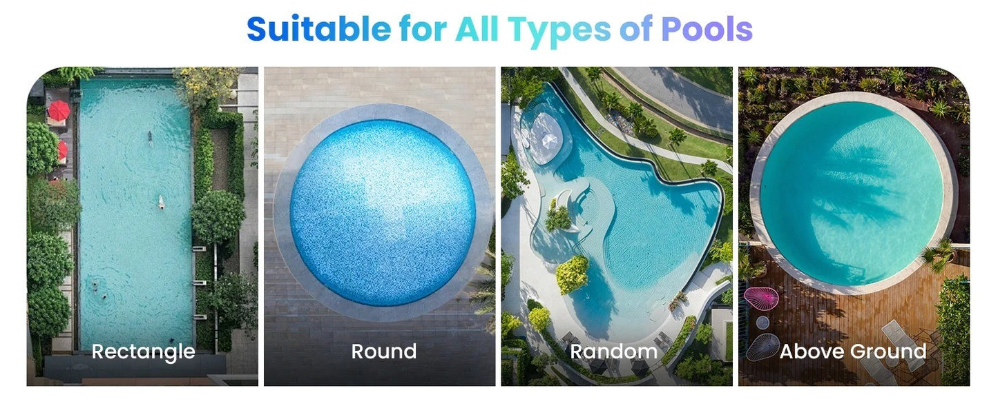 2025 Upgraded Y50 Auto Swimming Pool Cleaner Powerful Cordless Robotic Cleaner with 4 Motors Self-Parking for Above Ground Pools