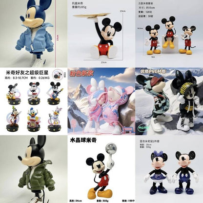 Novos Bonecos Colecionáveis Grandes do Mickey Mouse Fofos 3 Estilos Postura Sentada Plutão Desenho Animado Anime Enfeites de Mesa Brinquedos Presentes