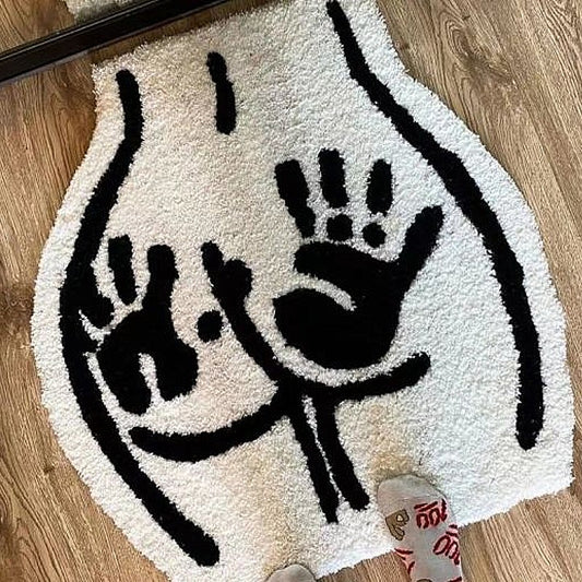 Ass Butt Carpet Soft Tufted Rug for Bathroom Non-slip Absorb Water Plush Handmade floormat Bedroom Kitchen Toilet Carpet